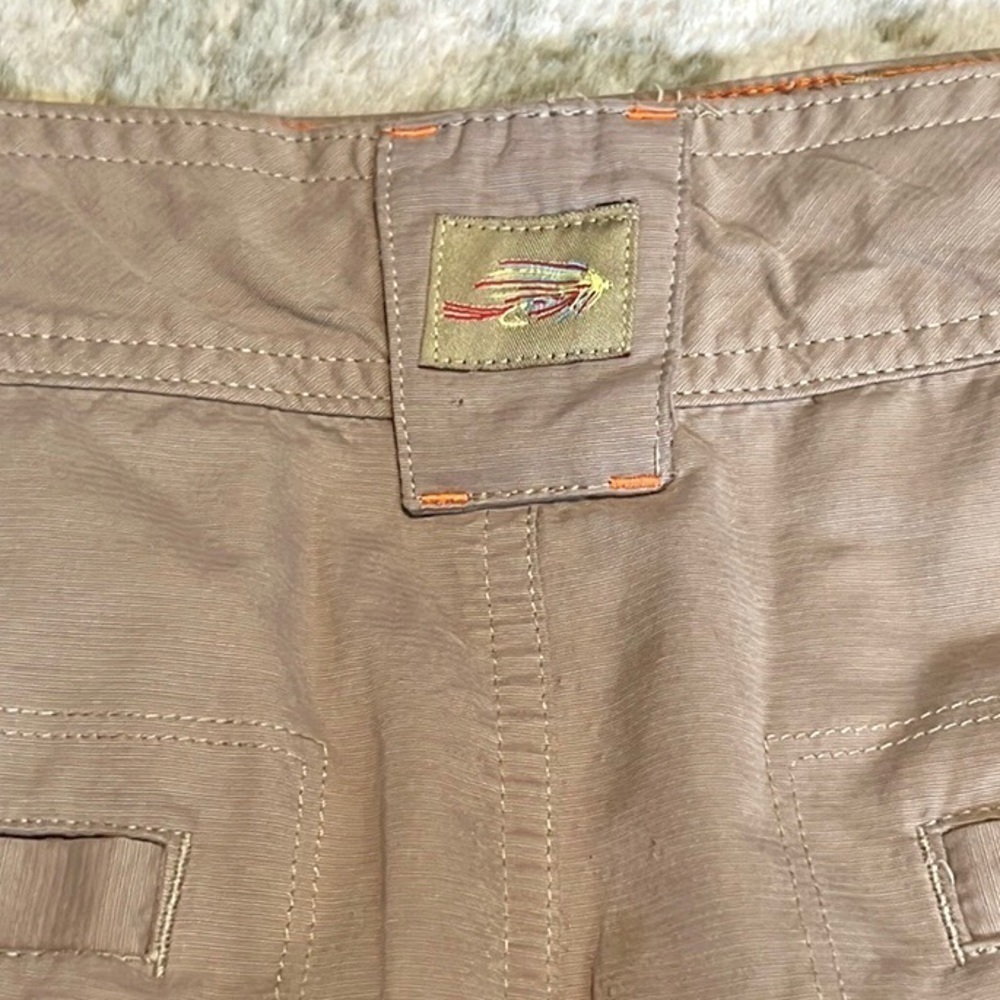 Orvis,Khaki Flat-Front,Pocketed Shorts, Hidden Cargo Pocket, Excellent!Size 38 - Picture 7 of 7